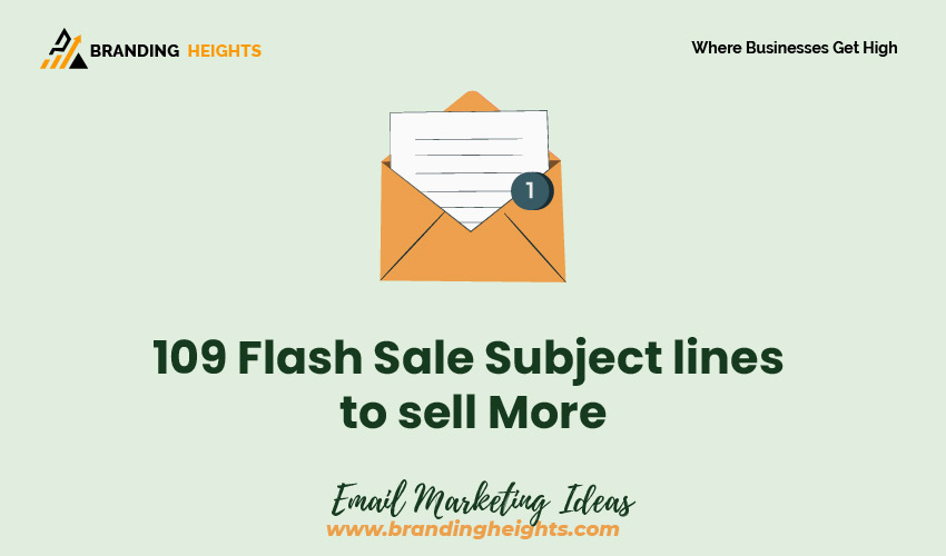 flash sale email subject lines