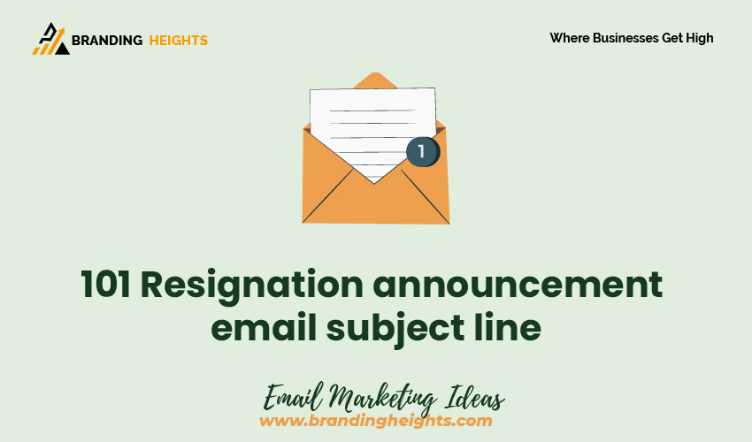 Resignation announcement email subject line