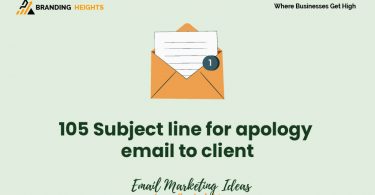 Subject line for apology email to client