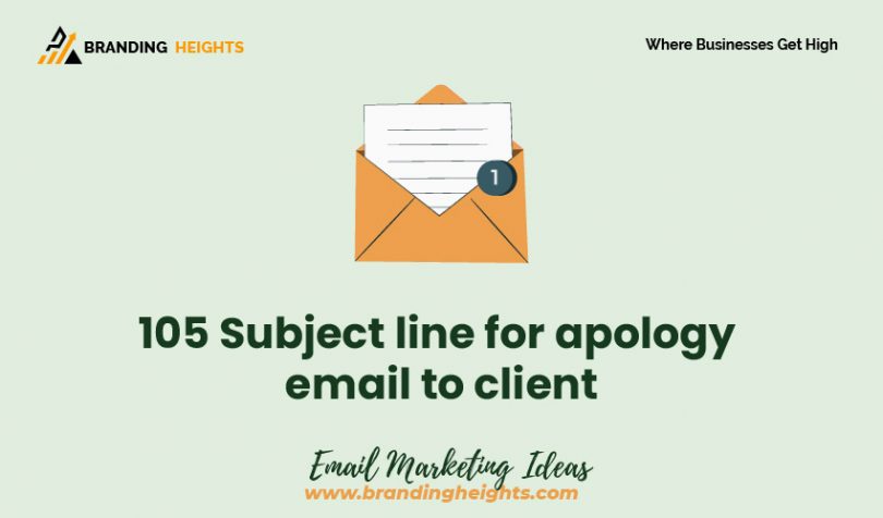 Subject line for apology email to client