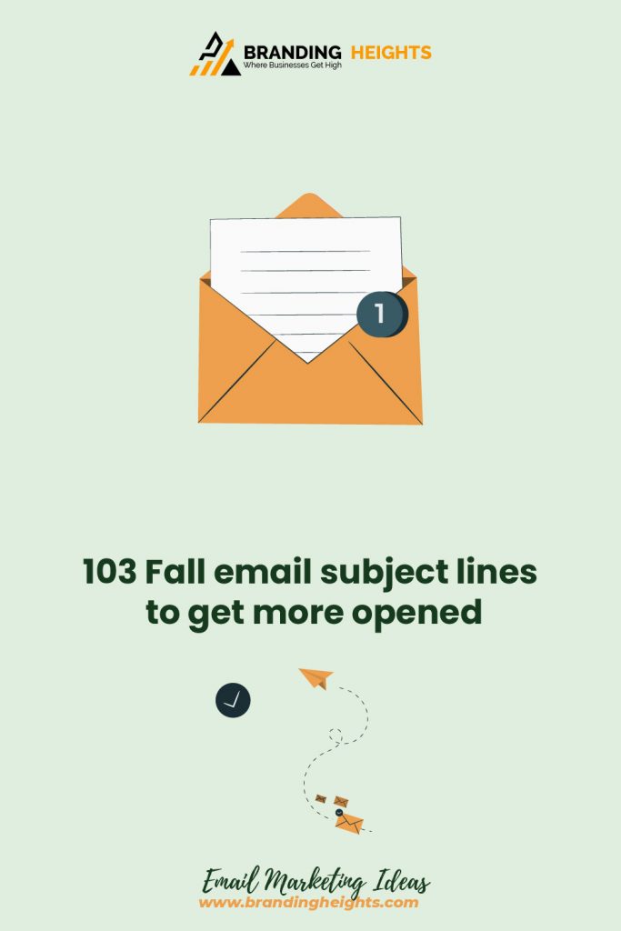fall newsletter subject lines