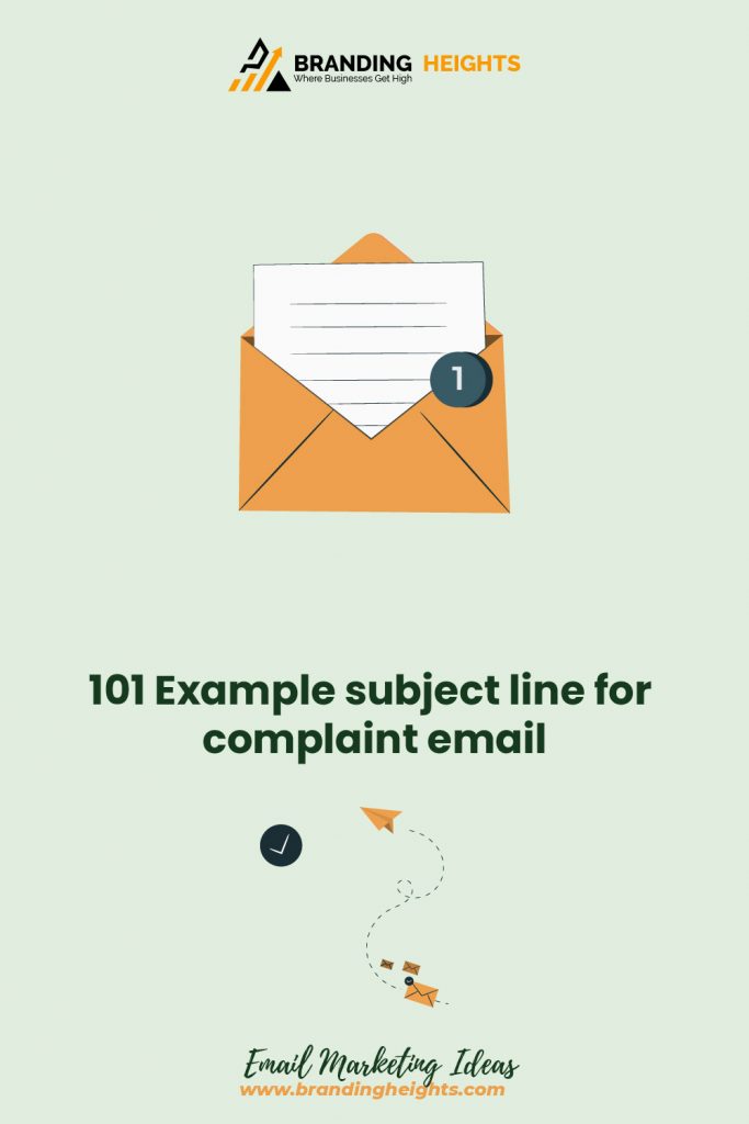 subject line for complaint email