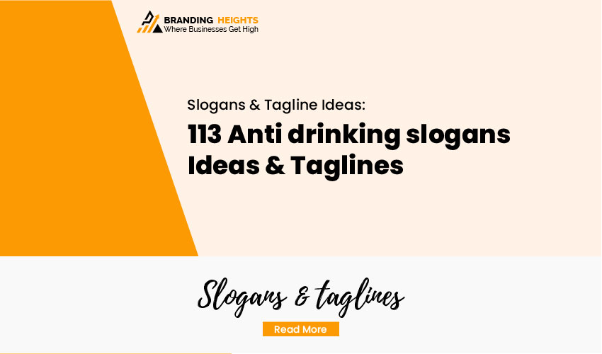 Slogans against drinking alcohol