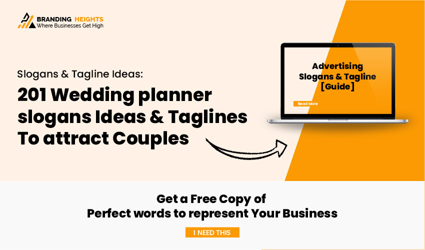 Wedding planner slogans & Tagline ideas