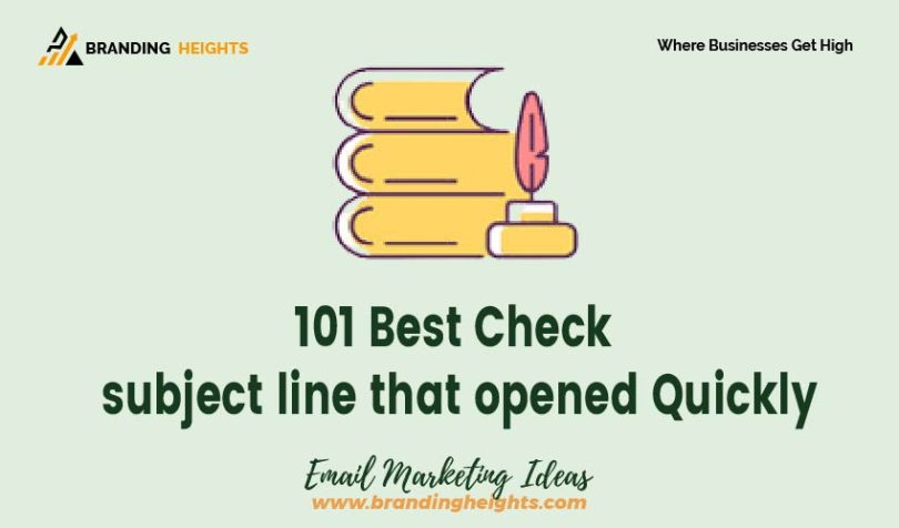 101 Best Check subject line that opened Quickly