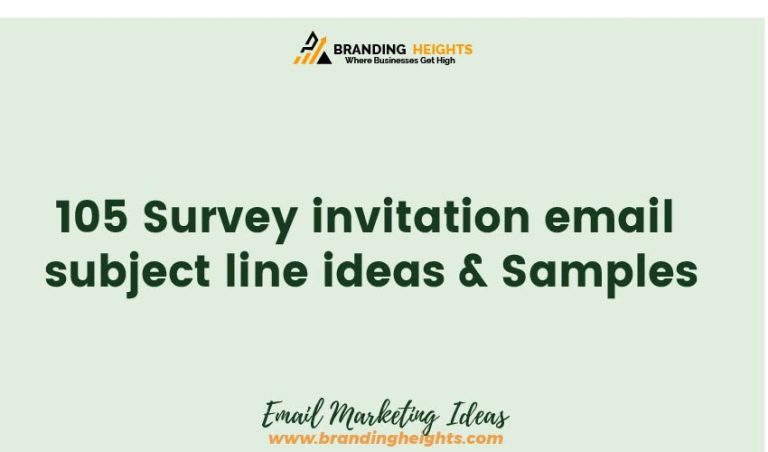 Survey Invitation Email Subject Line