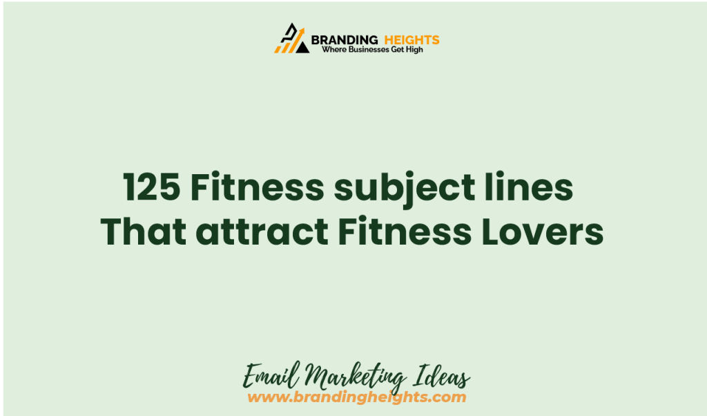 Funny Fitness subject lines that attract fitness lovers