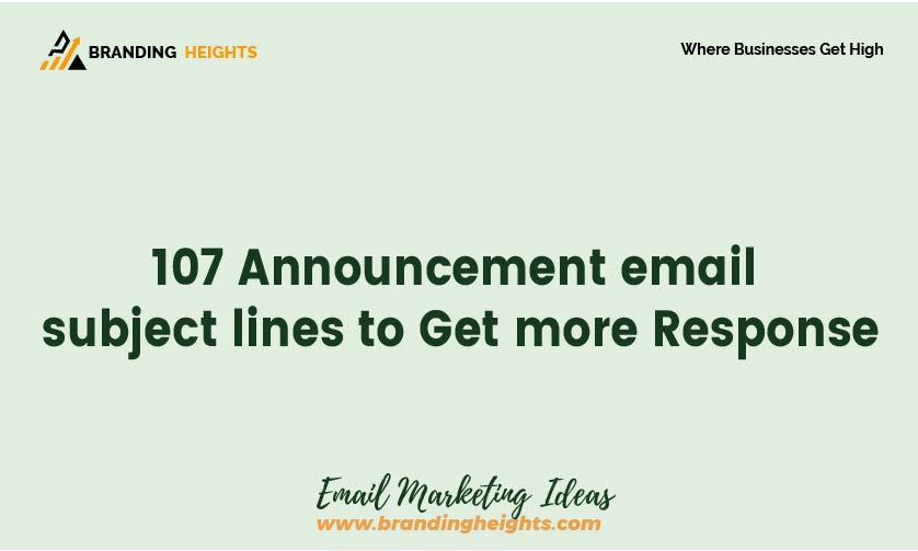 Announcement email subject lines