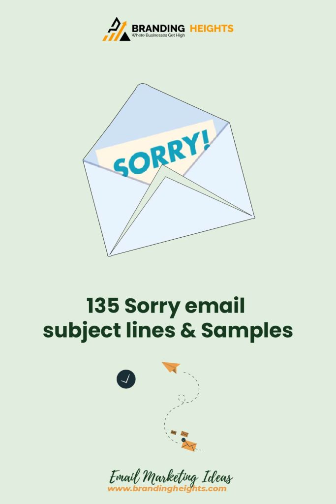 Attractive Sorry email subject lines & samples