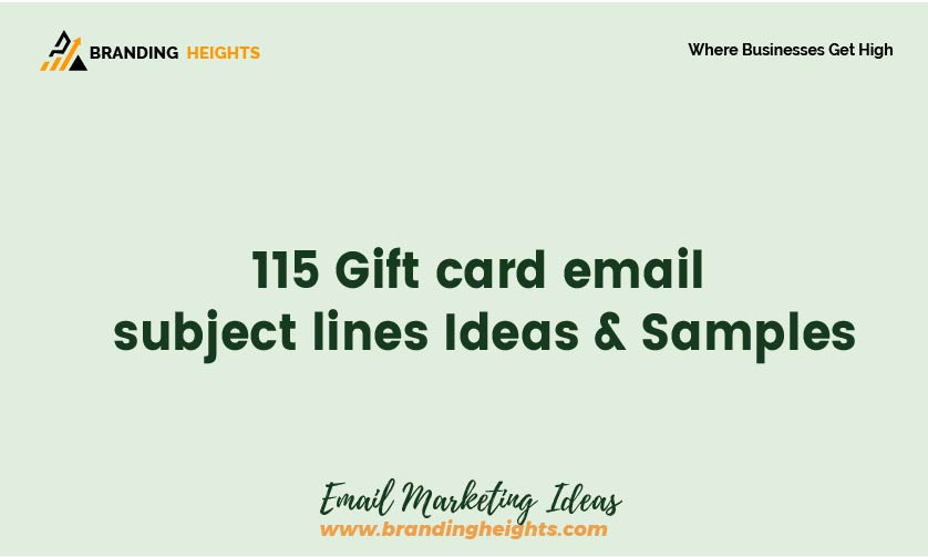 Best Gift card email subject lines