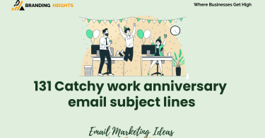 Catchy work anniversary email subject lines