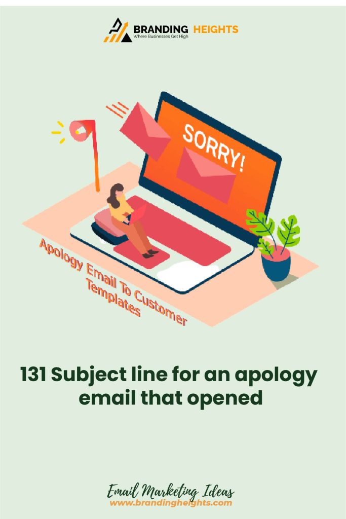 Email Subject line for an apology email