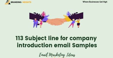 Subject line for company introduction email Samples
