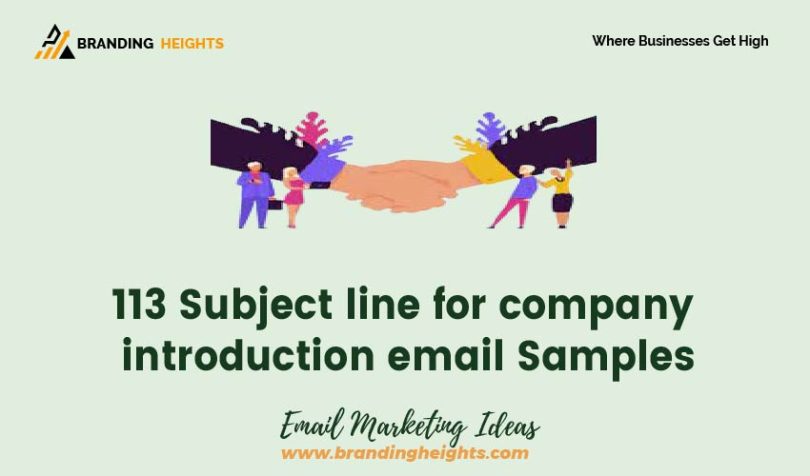 Subject line for company introduction email Samples