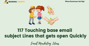 Touching base email subject Lines that gets open Quickly