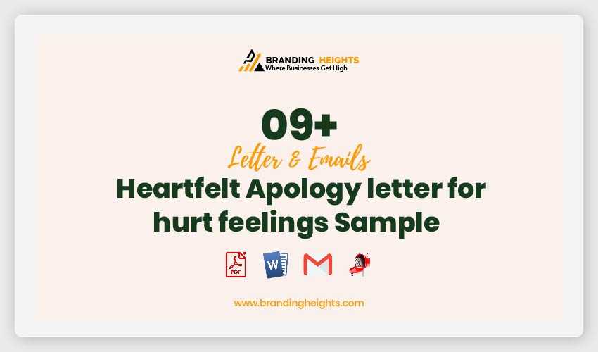 Apology letter for hurt feelings