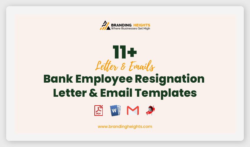 Bank Employee Resignation Letter & Email Templates