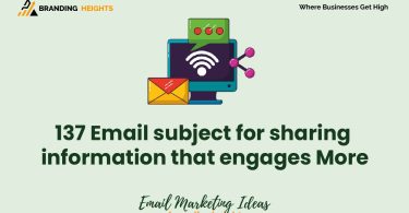 Email subject for sharing information that engages More