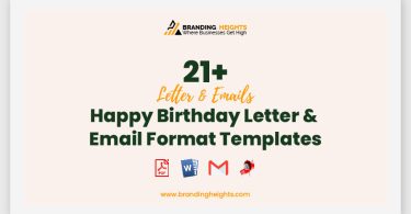 Happy Birthday Letter & Email Format Templates