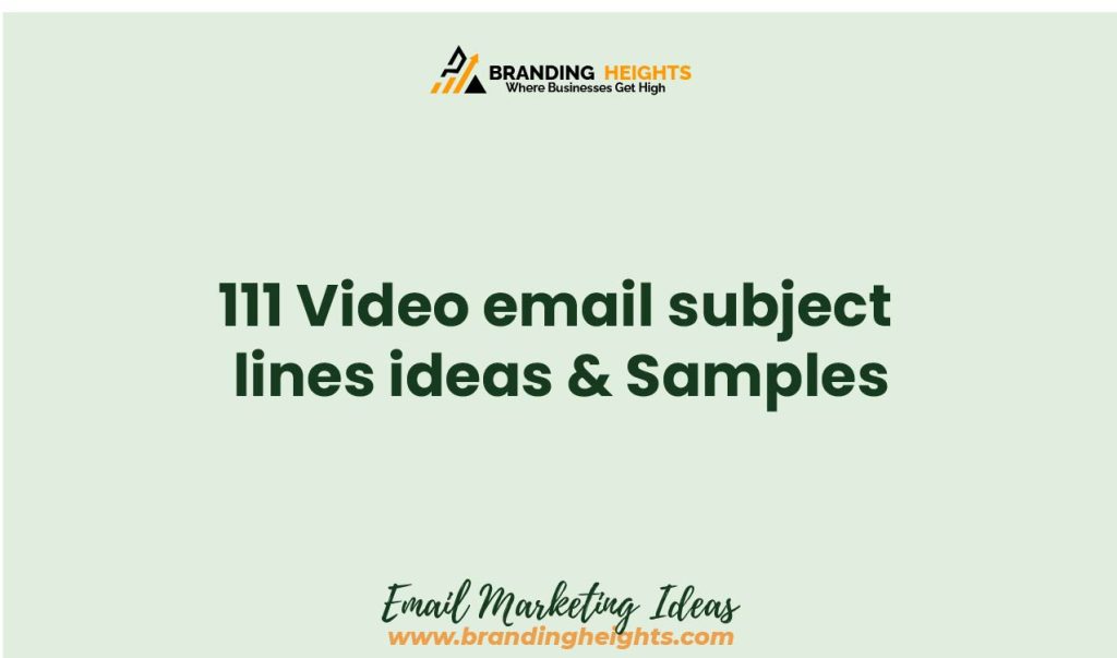 Quick Tips to Write subject lines ideas & Samples