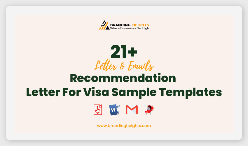Recommendation Letter For Visa Sample Templates