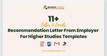 Recommendation Letter From Employer For Higher Studies Templates