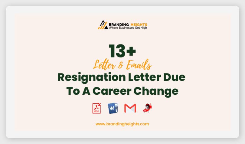 Resignation Letter Due To A Career Change Templates & Samples