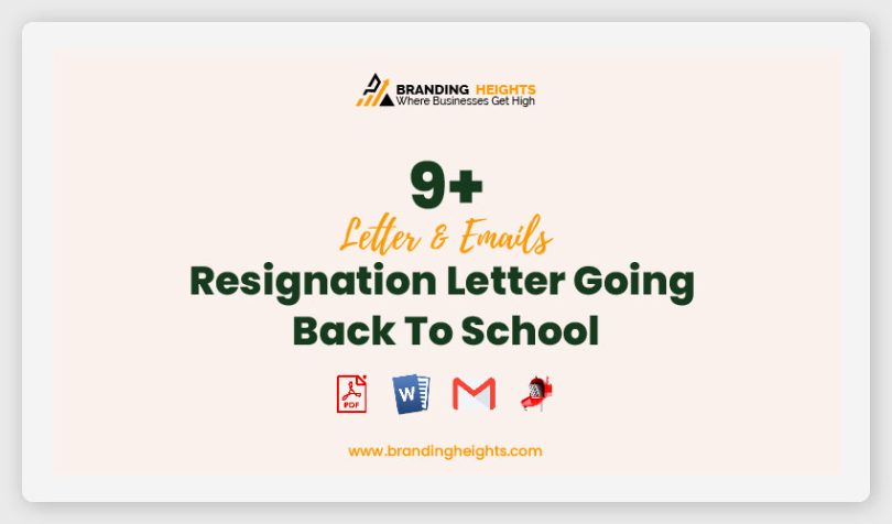 Resignation Letter Going Back To School Templates & Samples