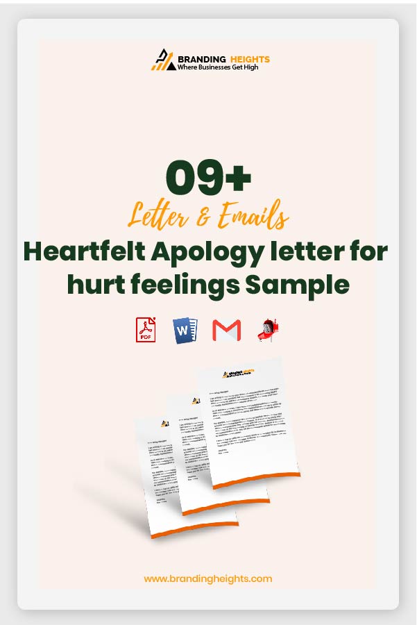 Sorry for hurting your feelings letter