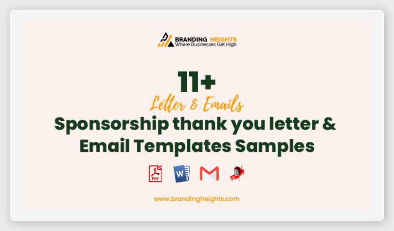 Sponsorship thank you letter & Email Templates Samples