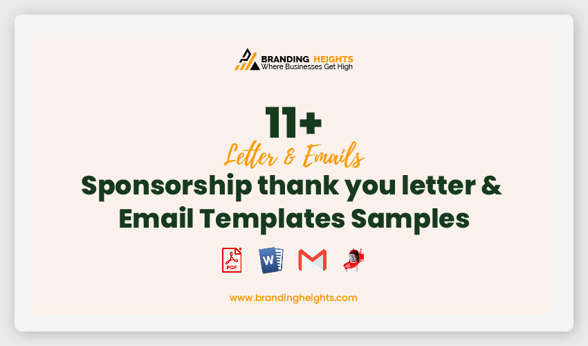 Sponsorship thank you letter & Email Templates Samples