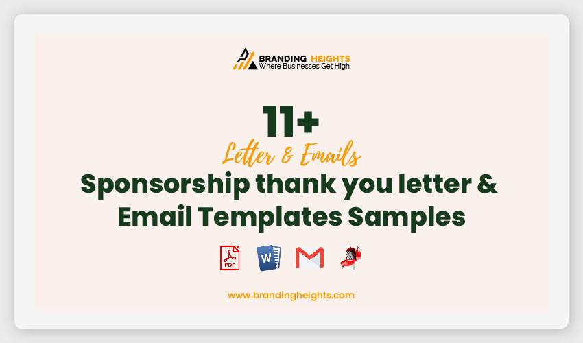 11 Sponsorship Thank You Letter Email Templates Samples