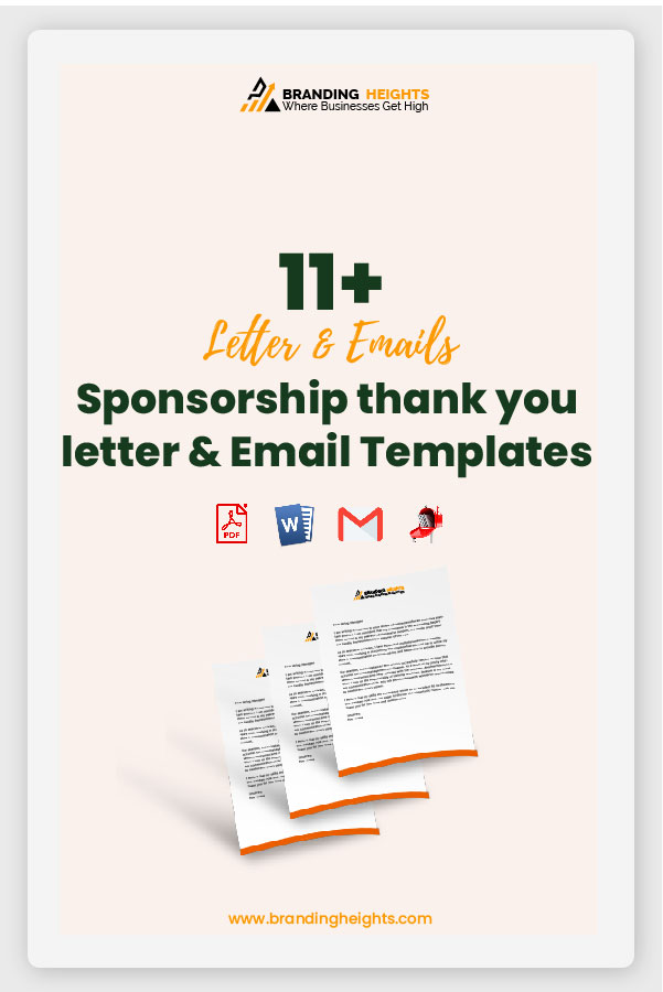 11 Sponsorship Thank You Letter Email Templates Samples