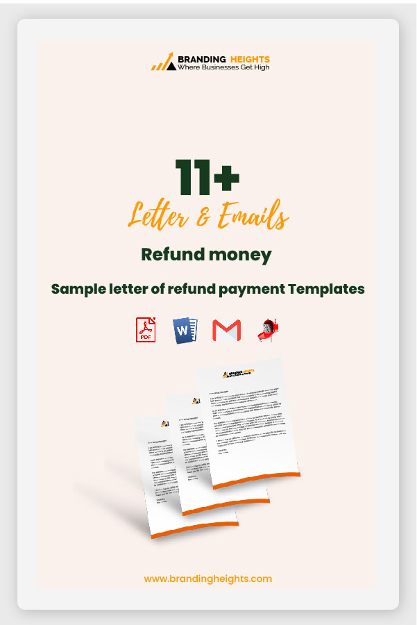 sample letter of refund payment