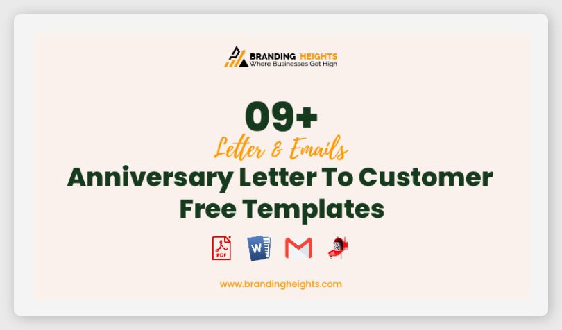 Anniversary Letter To Customer Free Templates