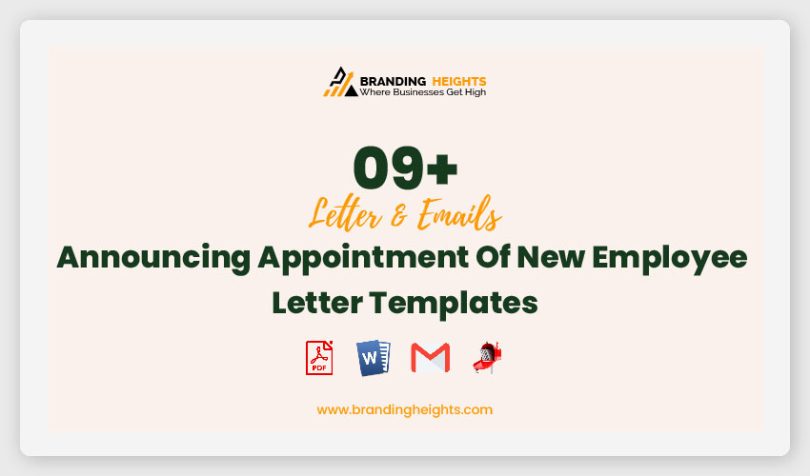 Announcing Appointment Of New Employee Letter Templates