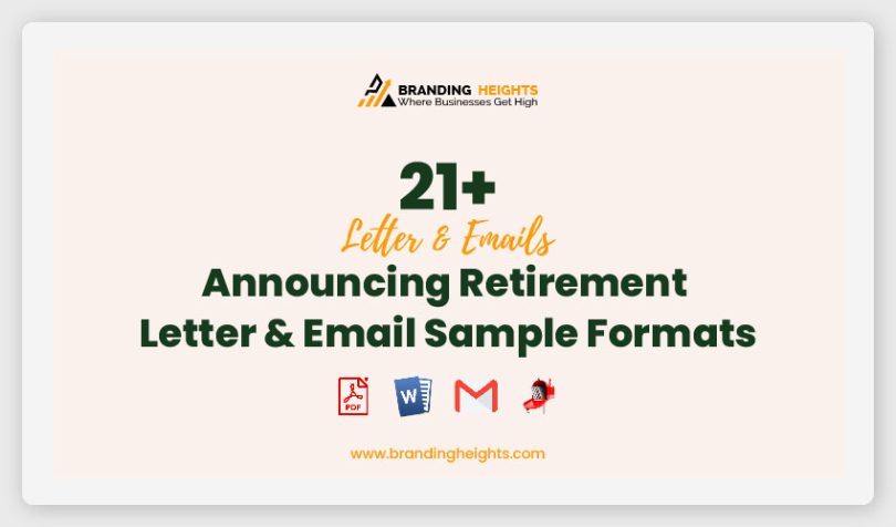Announcing Retirement Letter & Email Sample Formats