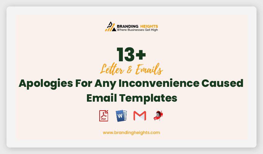 13 Apologies For Any Inconvenience Caused Email Templates