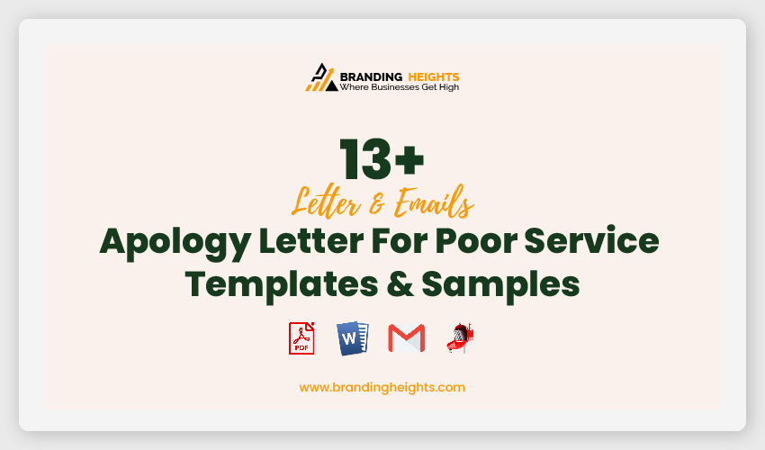 Apology Letter For Poor Service Templates & Samples