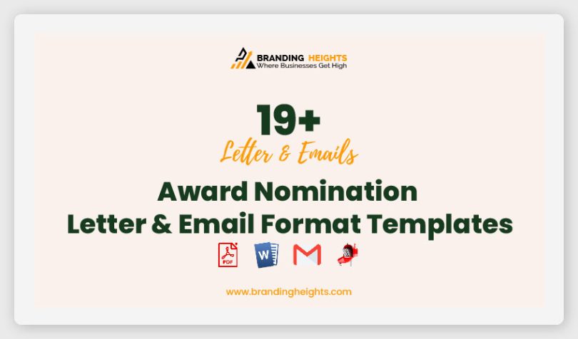 Award Nomination Letter & Email Format Templates