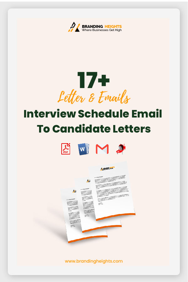 Candidate interview schedule template