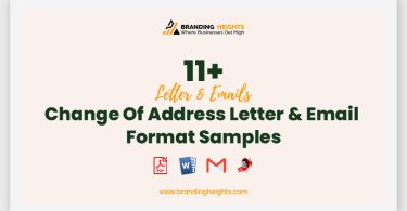 Change Of Address Letter & Email Format Samples