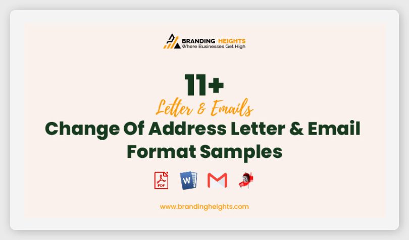 Change Of Address Letter & Email Format Samples