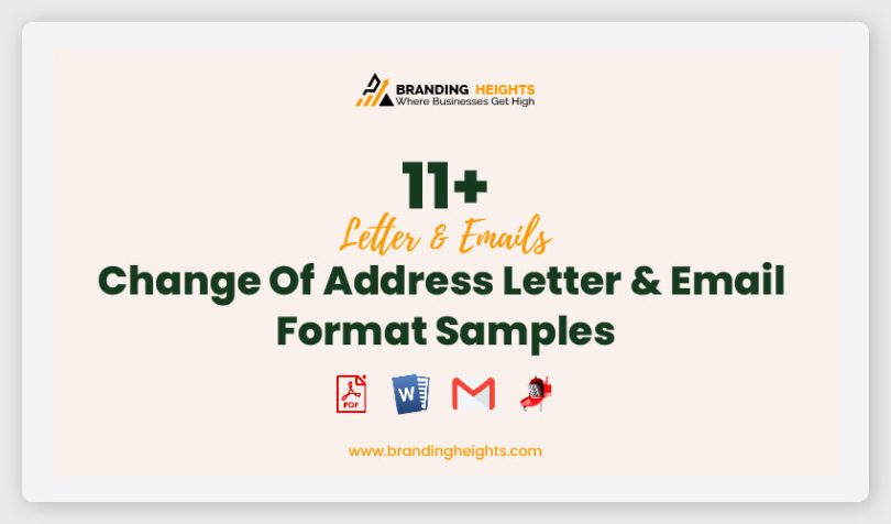 11 Change Of Address Letter Email Format Samples