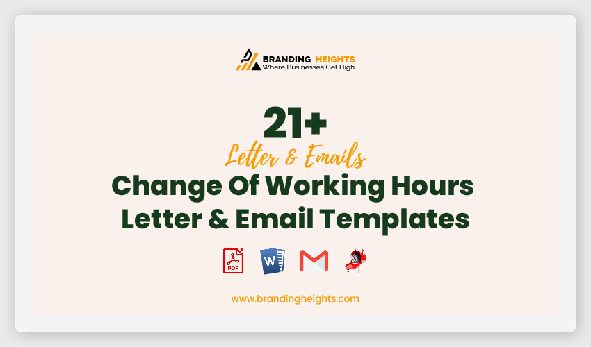 Change Of Working Hours Letter & Email Templates