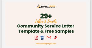 Community Service Letter Template & Free Samples