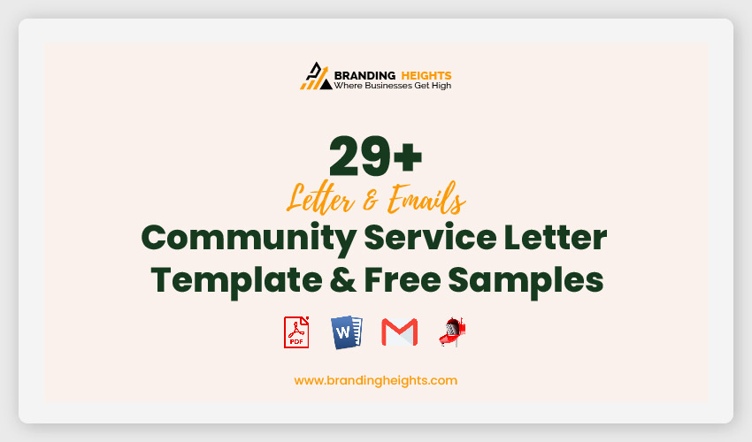 Community Service Letter Template & Free Samples
