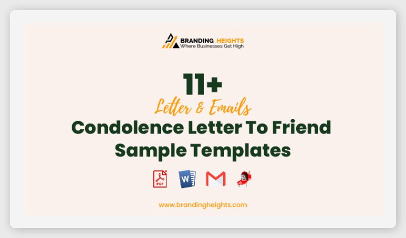 Condolence Letter To Friend Sample Templates