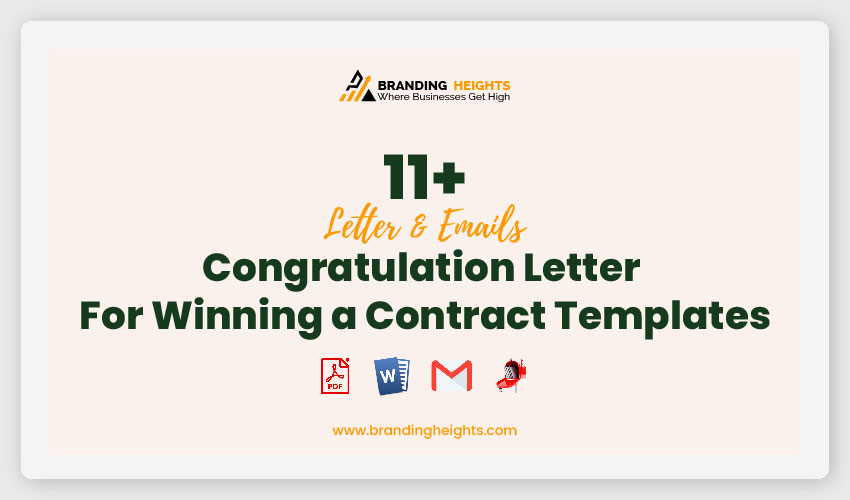 Congratulation Letter For Winning a Contract Templates