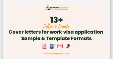 Cover letters for work visa application Sample & Template Formats
